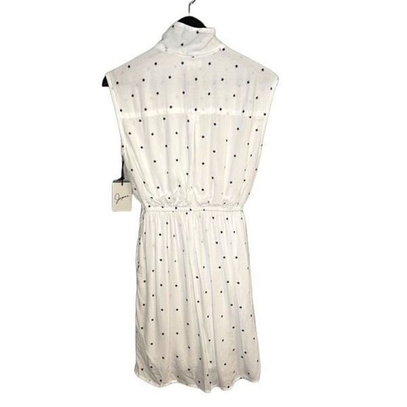 Japna White Polka Dot Mini Dress - Picture 4 of 9